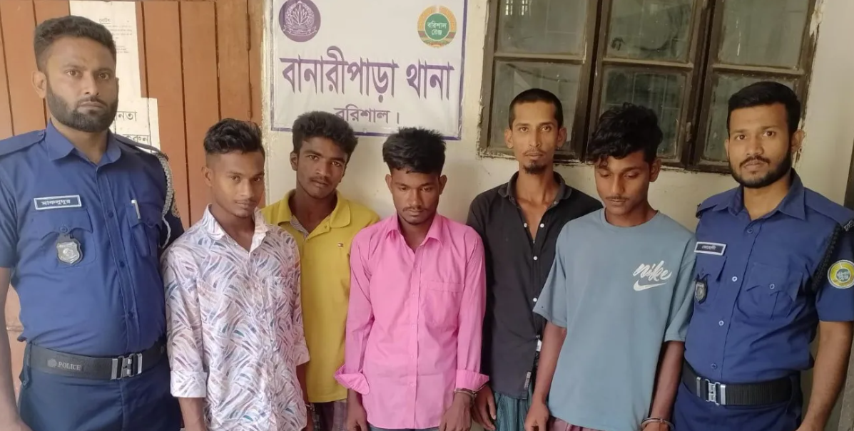 বানারীপাড়ায় গাঁজা সেবনকালে আটক ৫ যুবক, মোবাইল কোর্টে ১০ দিন করে কারাদণ্ড